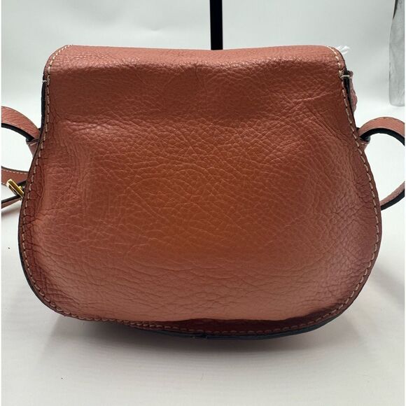 Auth Chloe Mini Marcie Pink Leather Crossbody Saddle Bag Preloved Purse - Picture 5 of 14